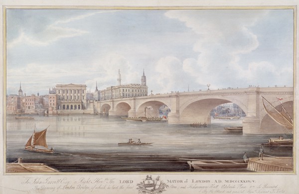 London Bridge (new), London, c1835. Artist: G Yates