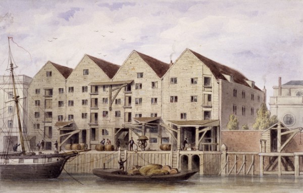 View of Chamberlain's Wharf, Tooley Street, Bermondsey, London, 1846. Artist: Unknown