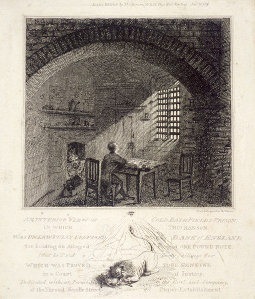 Cold Bath Fields, Finsbury, London, 1819. Artist: Thomas Ranson