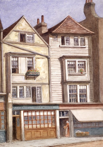 Clerkenwell Coffee House, Clerkenwell Green, Finsbury, London, 1871. Artist: JT Wilson