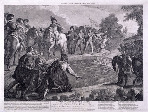 New River Head, Finsbury, London, c1740. Artist: George Bickham