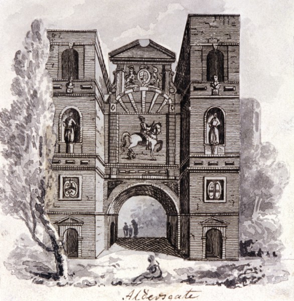 Aldersgate, London, 1800?. Artist: Anon