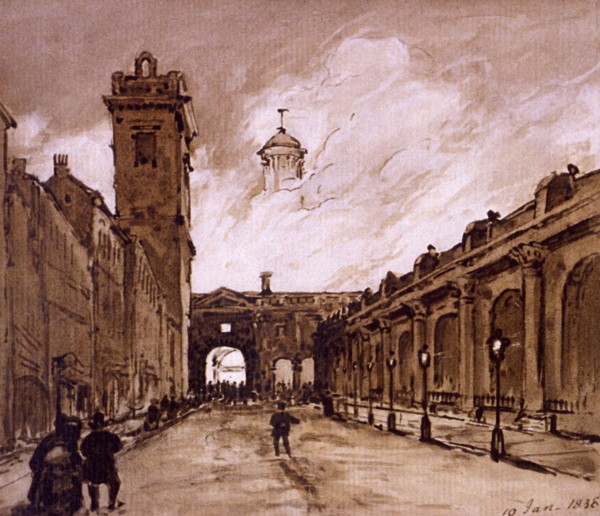 Royal Exchange Fire, London, 1838. Artist: Anon