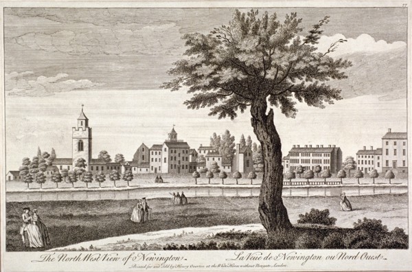 North west view of Stoke Newington, London, c1750. Artist: Anon
