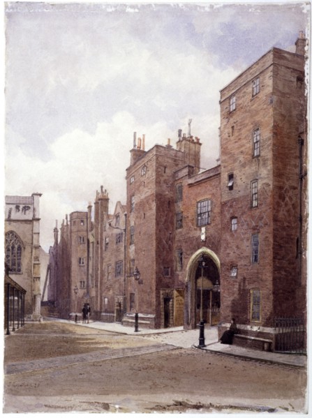 Lincoln's Inn Gatehouse, London, 1879. Artist: John Crowther