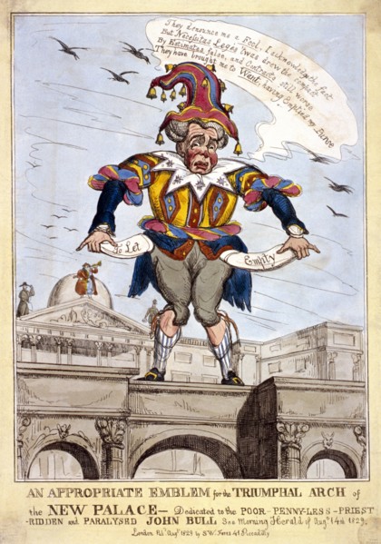 'An appropriate emblem for the triumphal arch of the new (Buckingham) palace ..., London, 1829. Artist: SW Fores