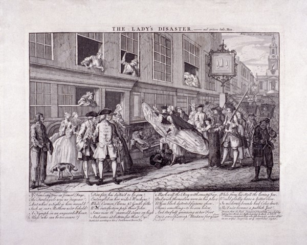 'The lady's disaster', 1747. Artist: John June