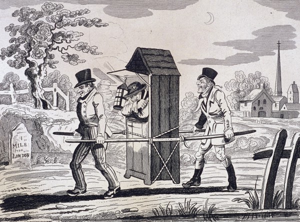 Satire on night watchmen, London, 1825. Artist: Anon