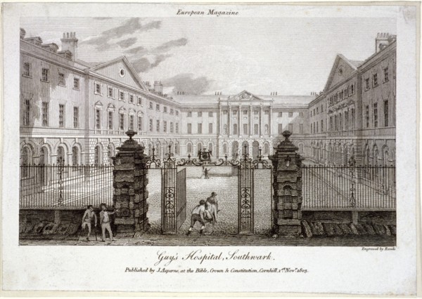 Guy's Hospital, Southwark, London, 1803. Artist: Samuel Rawle