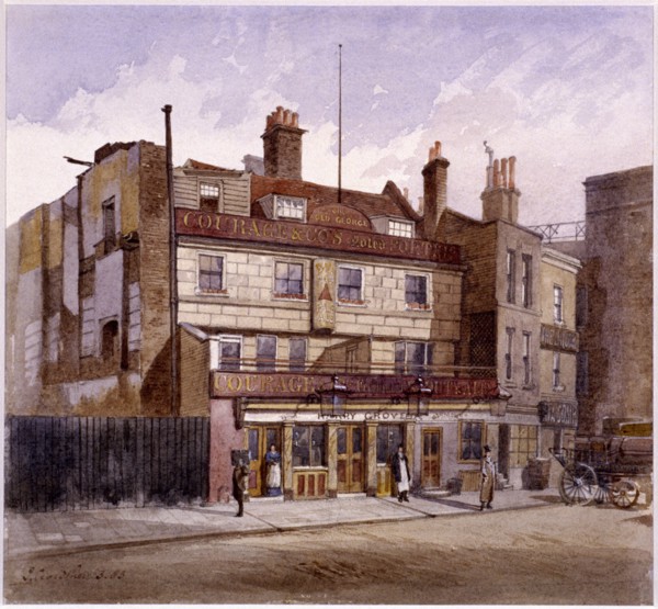 Old George Inn, Trinity Square, London, 1883. Artist: John Crowther