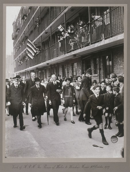 Visit of the Prince of Wales to Shoreditch, London, 18th October 1927. Artist: Anon