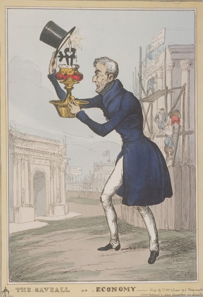 'The Saveall, or Economy', 1828. Creator: William Heath.