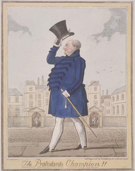 'The Protestant's Champion!!', 1825. Artist: Isaac Robert Cruikshank