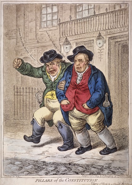 'Pillars of the Constitution: Three o'Clock and a Cloudy Morning', 1809. Artist: Anon