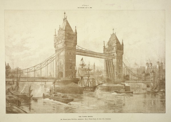 View of Tower Bridge, London, c1964. Artist: Anon