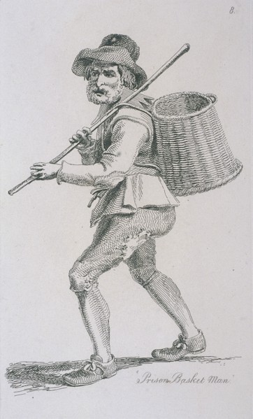 'Prison Basket Man', c1680, Cries of London, (c1819?). Artist: John Thomas Smith