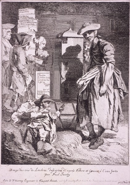 Woman with a raree show, Cries of London, 1760. Artist: Paul Sandby