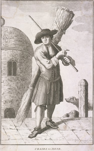 'Chairs to Mend', Cries of London, c1750. Artist: JM