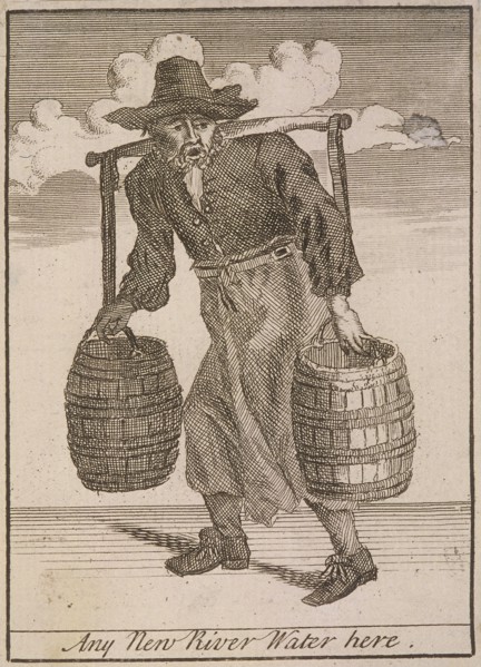 'Any New River Water here', Cries of London, (c1688?). Artist: Anon