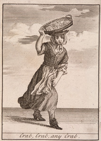 'Crab, Crab, any Crab', Cries of London, (c1688?). Artist: Anon