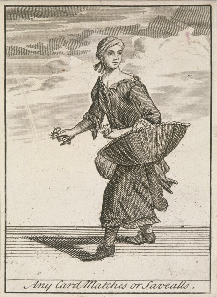 'Any Card Matches or Savealls', Cries of London, (c1688?). Artist: Anon