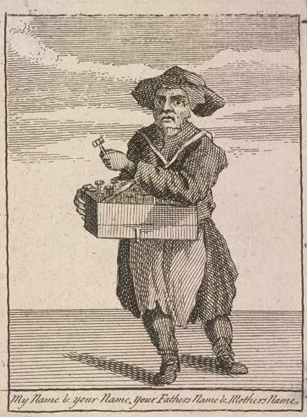 'My Name & Your Name, your Fathers Name & Mothers Name', Cries of London, (c1688?). Artist: Anon