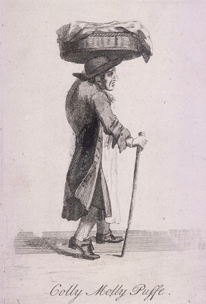 'Colly Molly Puffe', Cries of London, c1688. Artist: Anon