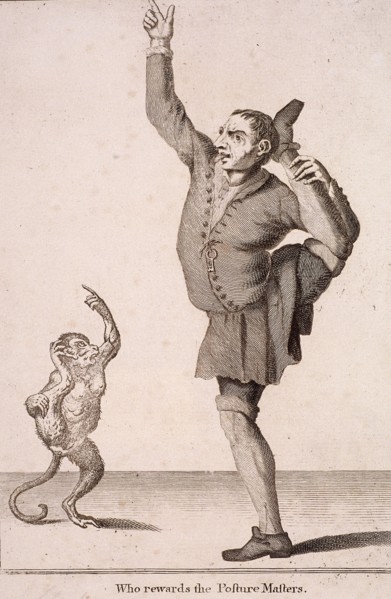 'Who rewards the Posture Masters', Cries of London, (c1688?). Artist: Anon