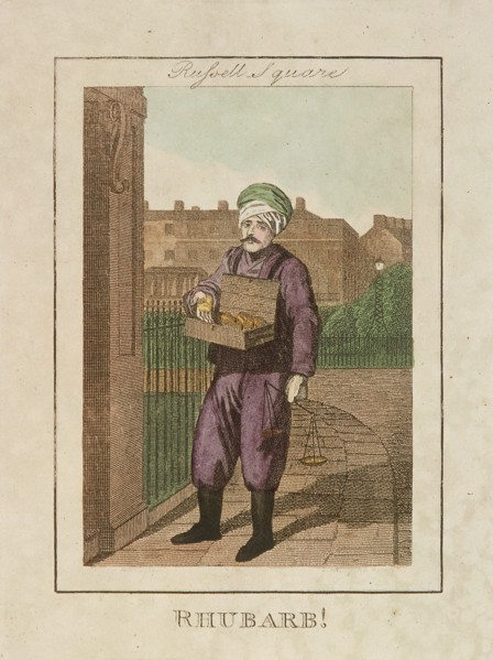 'Rhubarb!', Cries of London, 1804. Artist: Anon