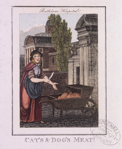 'Cat's and Dog's Meat!', Cries of London, 1804. Artist: Anon
