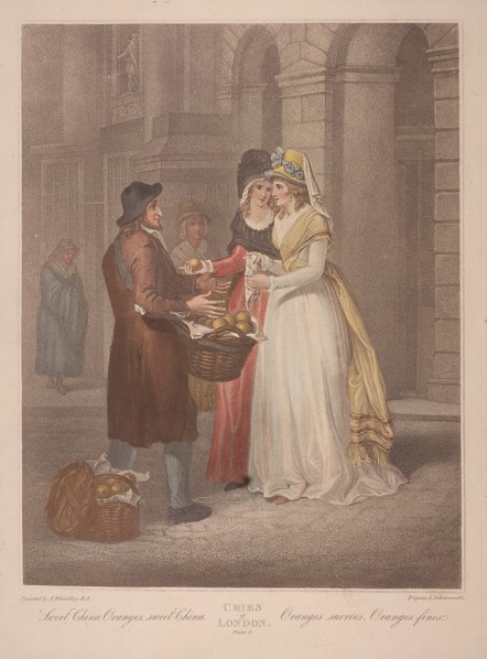 'Sweet China Oranges, sweet China', Cries of London, c1870. Artist: Anon
