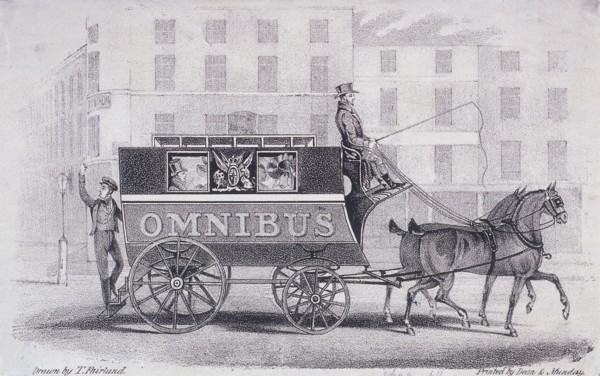 Shillibeer's second omnibus, drawn by two horses instead of three, c1830. Artist: Dean and Munday