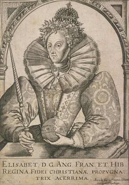 Queen Elizabeth I with sceptre and orb, c1650. Artist: Anon