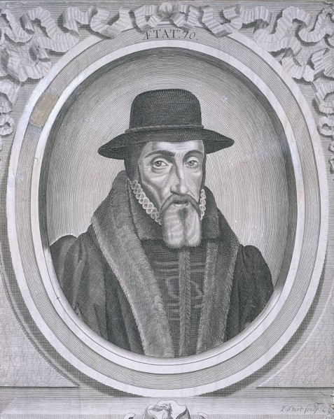 Oval portrait of John Foxe, c1570, (c1700). Artist: John Sturt