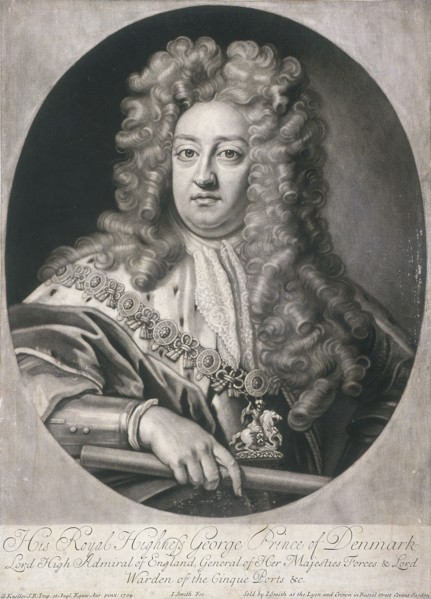 Oval portrait of George, Prince of Denmark, 1704. Artist: Joseph Smith