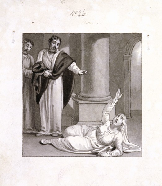 Peter and Sapphira, wife of Ananias', c1810-c1844. Artist: Henry Corbould