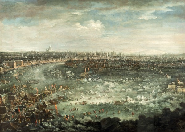 'The Thames During the Great Frost of 1739'. Artist: Jan Griffier II
