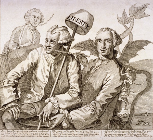 Kaw Jack have Canada or to the Tower ...', 1763. Artist: Anon