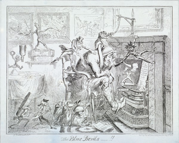 'The Blue Devils', 1835. Artist: George Cruikshank
