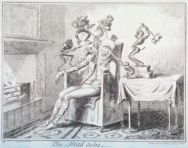 'The head ache', 1835. Artist: George Cruikshank