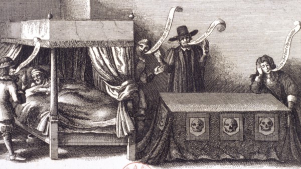Allegory on the death of James I at Theobalds in Hertfordshire, 1625, (1853). Artist: Anon
