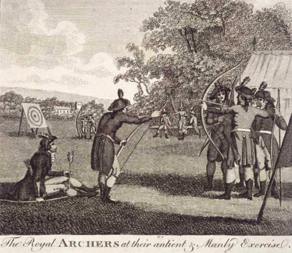 View of The Royal Archers in Finsbury Fields, c1750. Artist: Anon