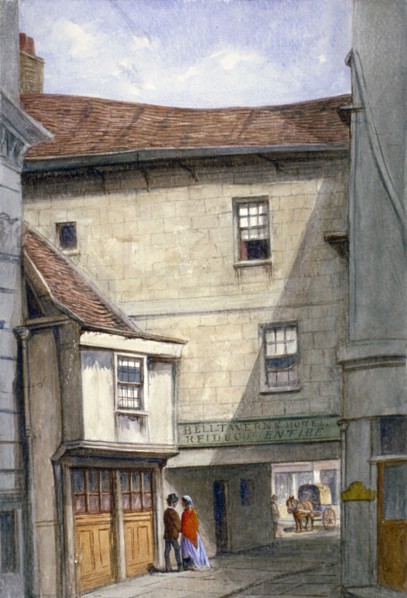 Bell Tavern, Addle Hill, London, 1868. Artist: JT Wilson
