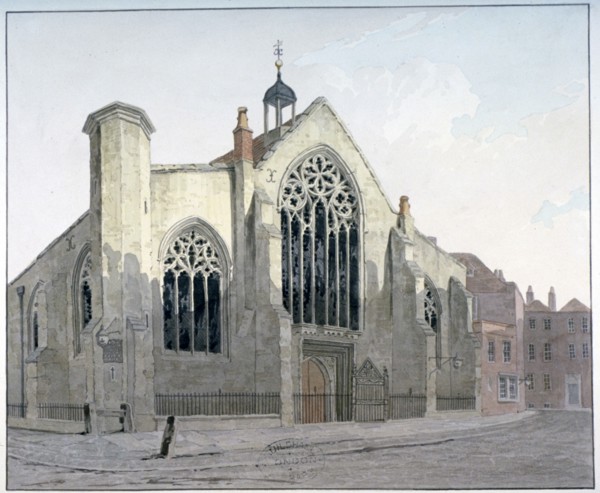 View of the west end of Austin Friars, City of London, c1780. Artist: Anon