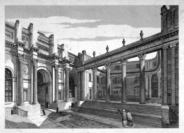 View of Lothbury Court, the Bank of England, City of London, 1809. Artist: J Burnett