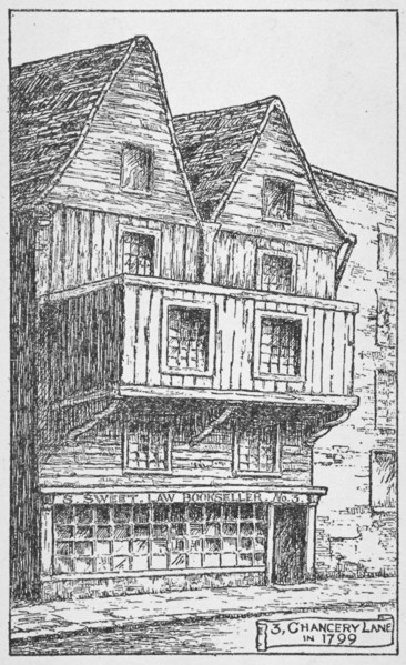 No 3 Chancery Lane, City of London, 1799. Artist: Anon