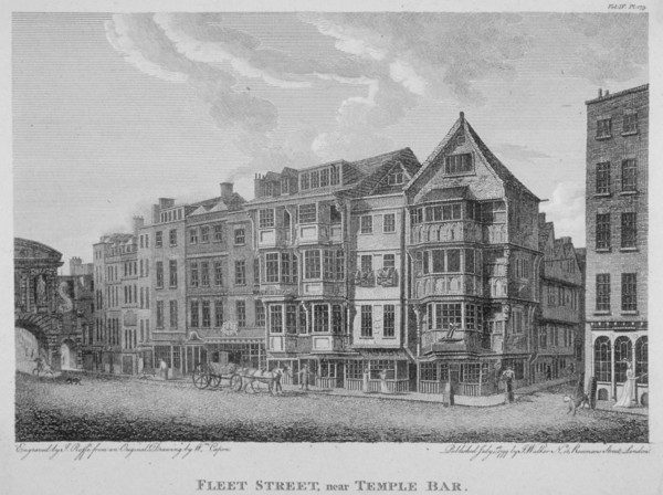 Fleet Street, City of London, 1799. Artist: John Roffe