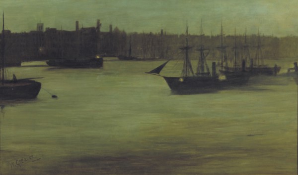 'The Pool of London', c1866-1899. Artist: Walter Greaves