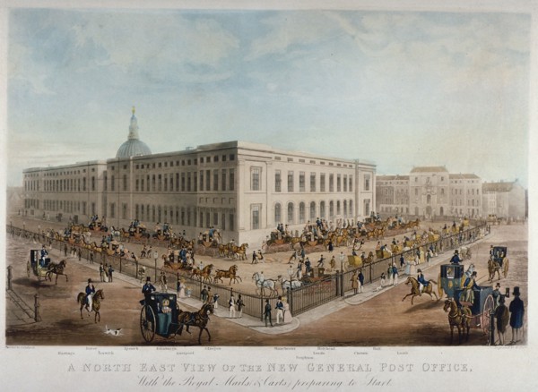 General Post Office, City of London, 1830. Artist: Henry Pyall