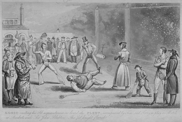 llustration of a scene at the Fleet Prison, from Pierce Egan's Life in London, 1820. Artist: Isaac Robert Cruikshank